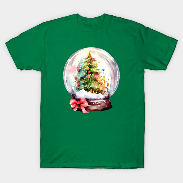 Christmas snow globe T-Shirt by DreamLoudArt